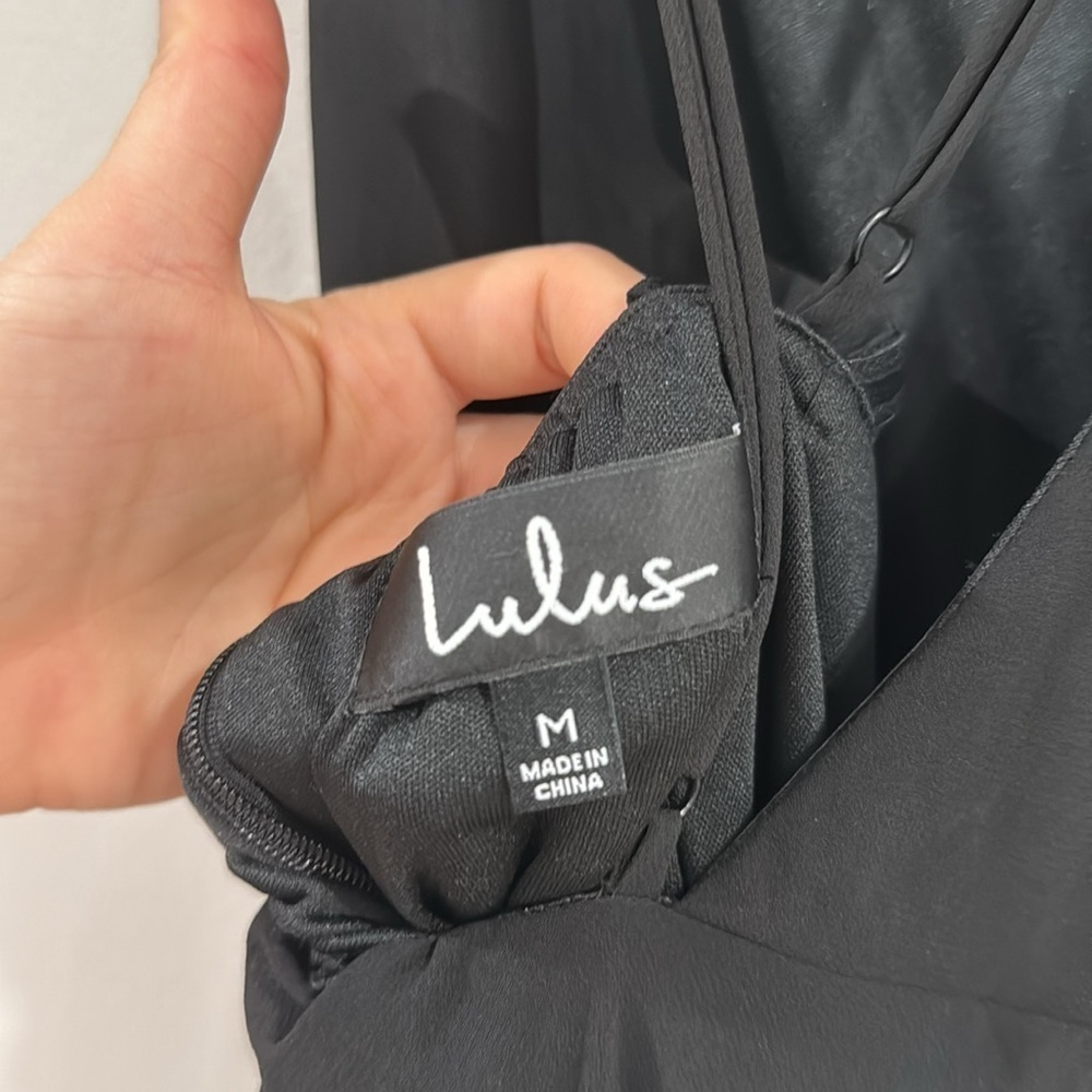Lulu’s black maxi formal fit and flare dress - Picture 7 of 7